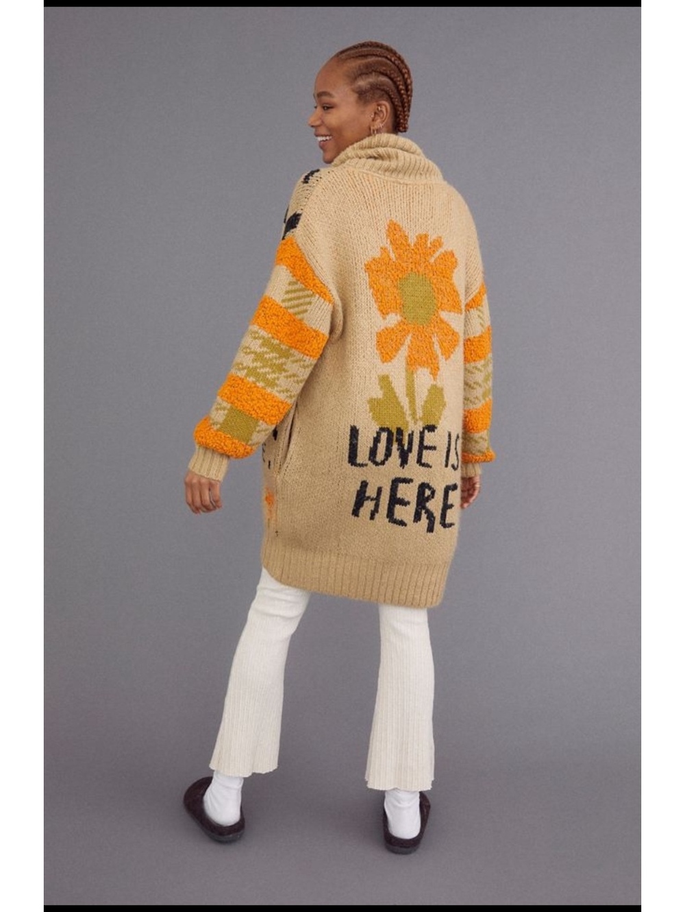 Kimchi Blue Urban Outfitters Love Is Here Floral Chunky Knit Zip Cardigan S - Picture 4 of 11